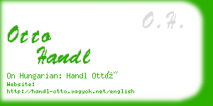 otto handl business card